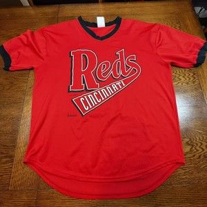 VTG 1993 Cincinnati Reds MLB Ringer Baseball T shirt Size XL Made in USA RARE